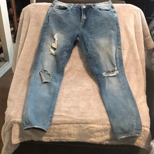 Distressed jeans